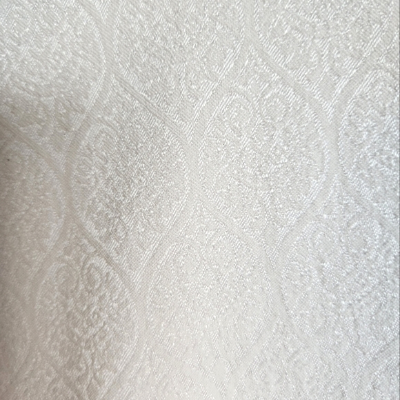 Le Chateau White Brocade Fitted Blazer Faux Pocket Small Made in Canada Vintage - Picture 4 of 16